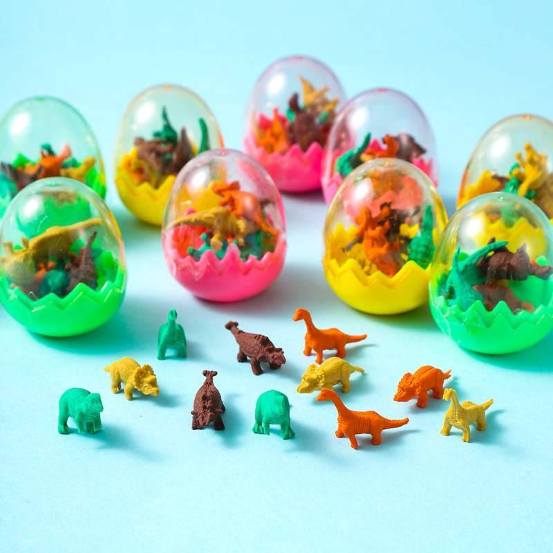Dinosaur egg rubber. Ten
